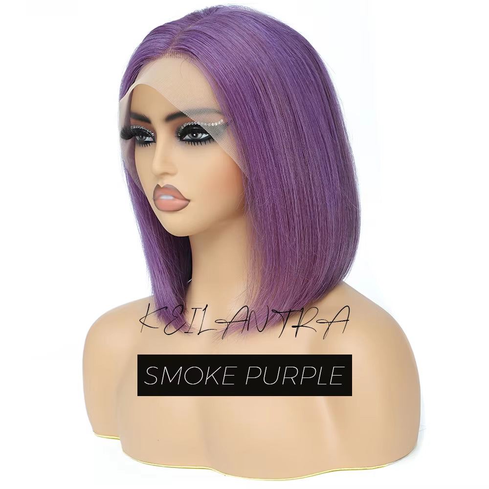 Grey Lace Front Wigs BOB Hair Grey Human Hair Wigs BOB Wig Straight 13X4 Lace Frontal Wig Colored Human Hair Wigs