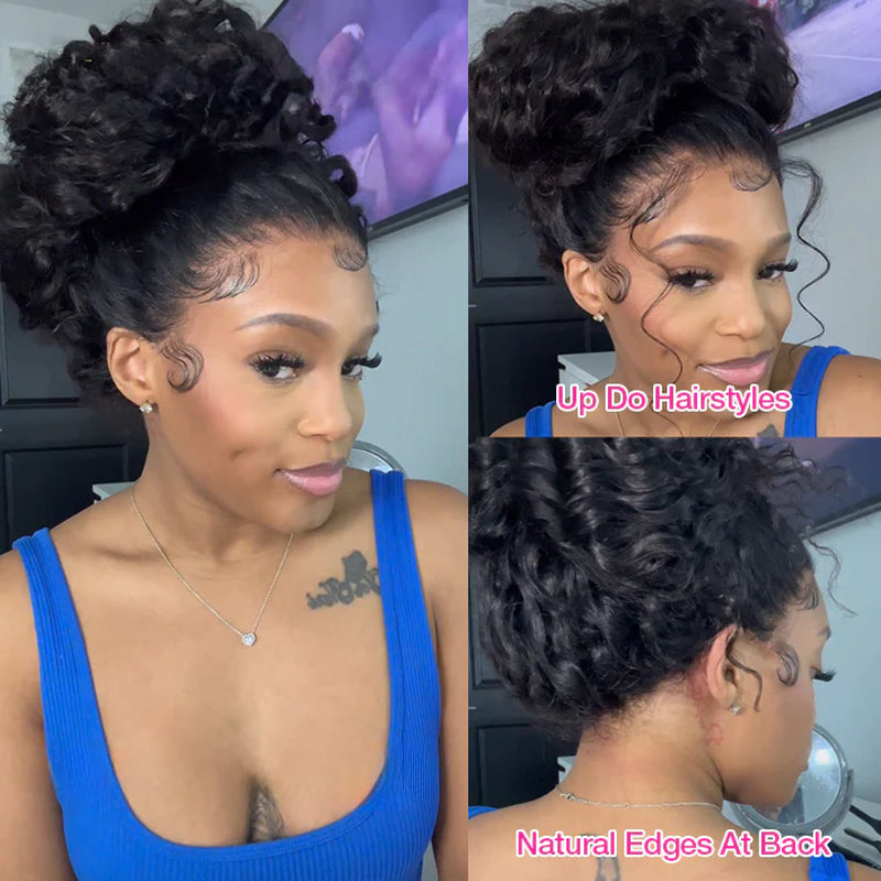 220% Density Glueless 360 Lace Frontal Wigs with Hidden Elastic String Ready & Go Affordable Snug Fit Human Hair Wigs Special Sale