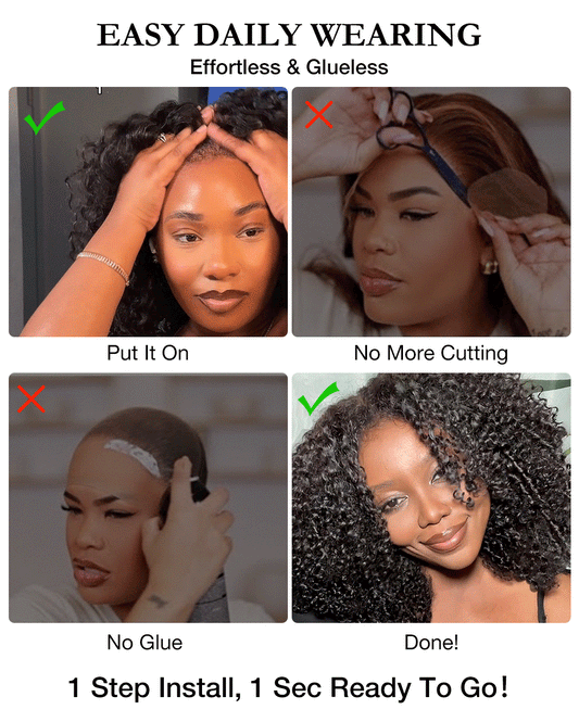 Kinky Edge Hairline Afro Kinky Curly Lace Front Wig Pre Bleached Real 4C Edges Glueless HD Lace Human Hair Wigs for Black Women