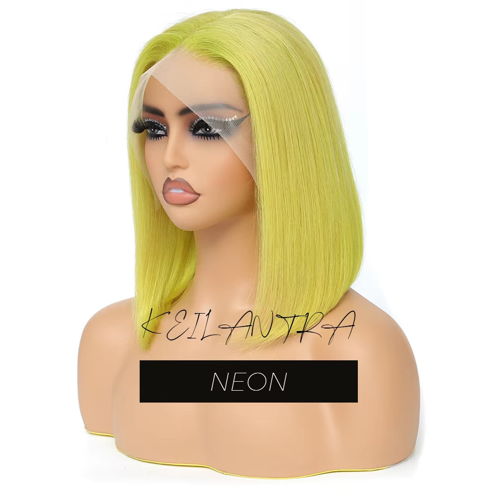 Grey Lace Front Wigs BOB Hair Grey Human Hair Wigs BOB Wig Straight 13X4 Lace Frontal Wig Colored Human Hair Wigs