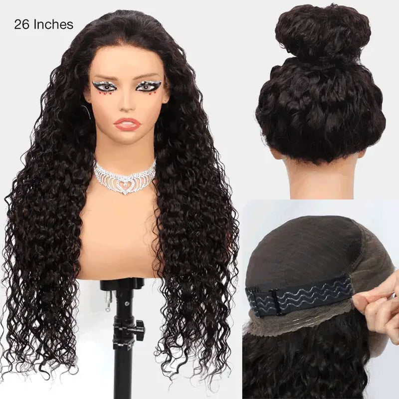 220% Density Glueless 360 Lace Frontal Wigs with Hidden Elastic String Ready & Go Affordable Snug Fit Human Hair Wigs Special Sale