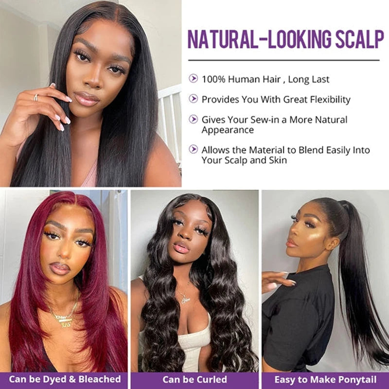 360 Straight Lace Front Wigs Human Hair 13X4 13X6 Transparent Lace Frontal Human Hair Wigs Brazilian 4X4 Remy Wig Human Hair