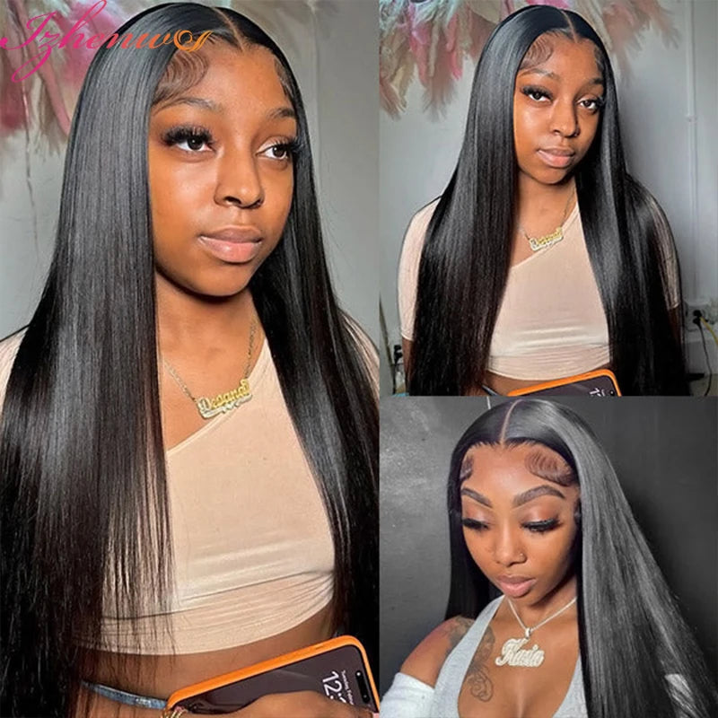 360 Straight Lace Front Wigs Human Hair 13X4 13X6 Transparent Lace Frontal Human Hair Wigs Brazilian 4X4 Remy Wig Human Hair