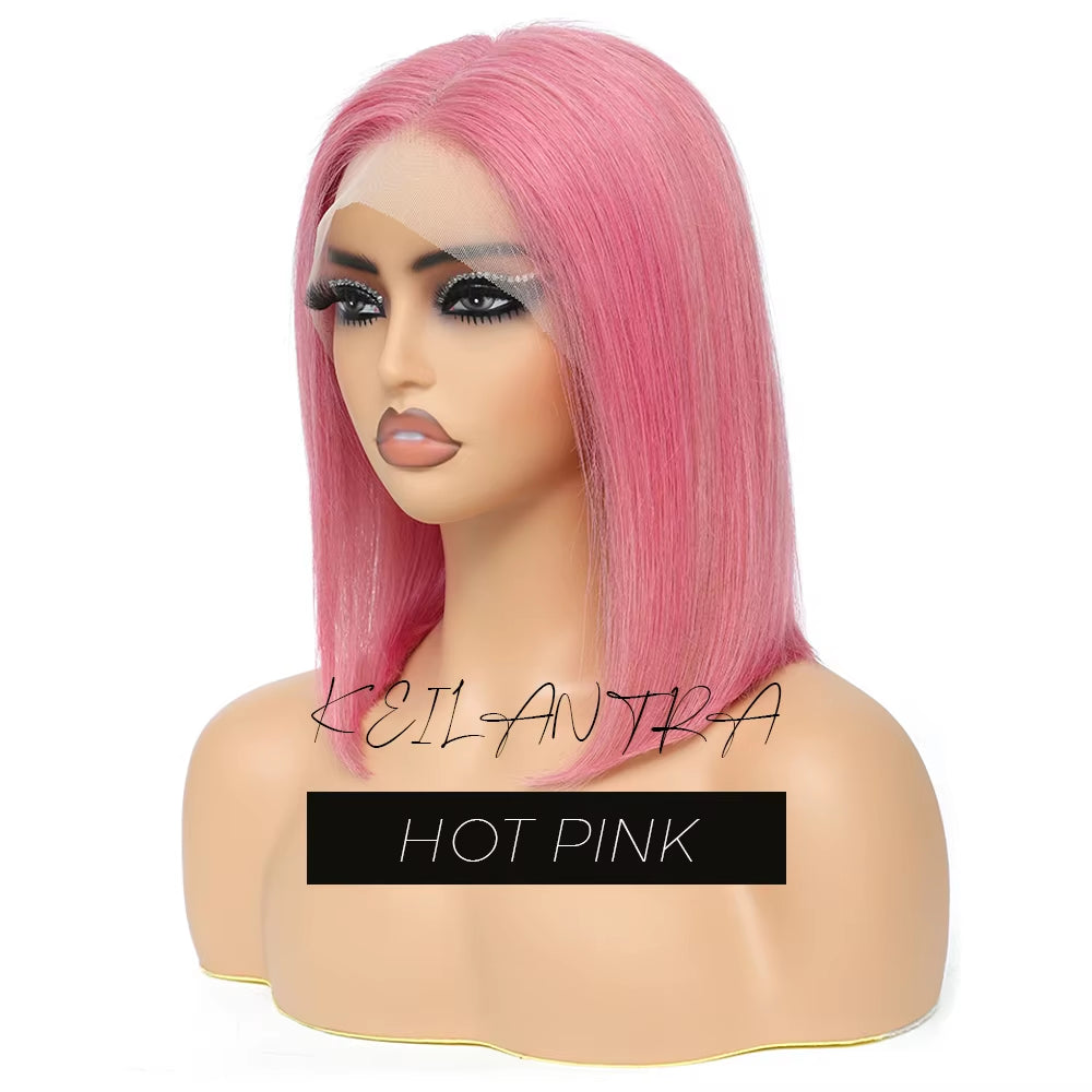 Grey Lace Front Wigs BOB Hair Grey Human Hair Wigs BOB Wig Straight 13X4 Lace Frontal Wig Colored Human Hair Wigs
