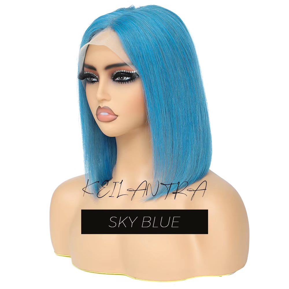 Grey Lace Front Wigs BOB Hair Grey Human Hair Wigs BOB Wig Straight 13X4 Lace Frontal Wig Colored Human Hair Wigs