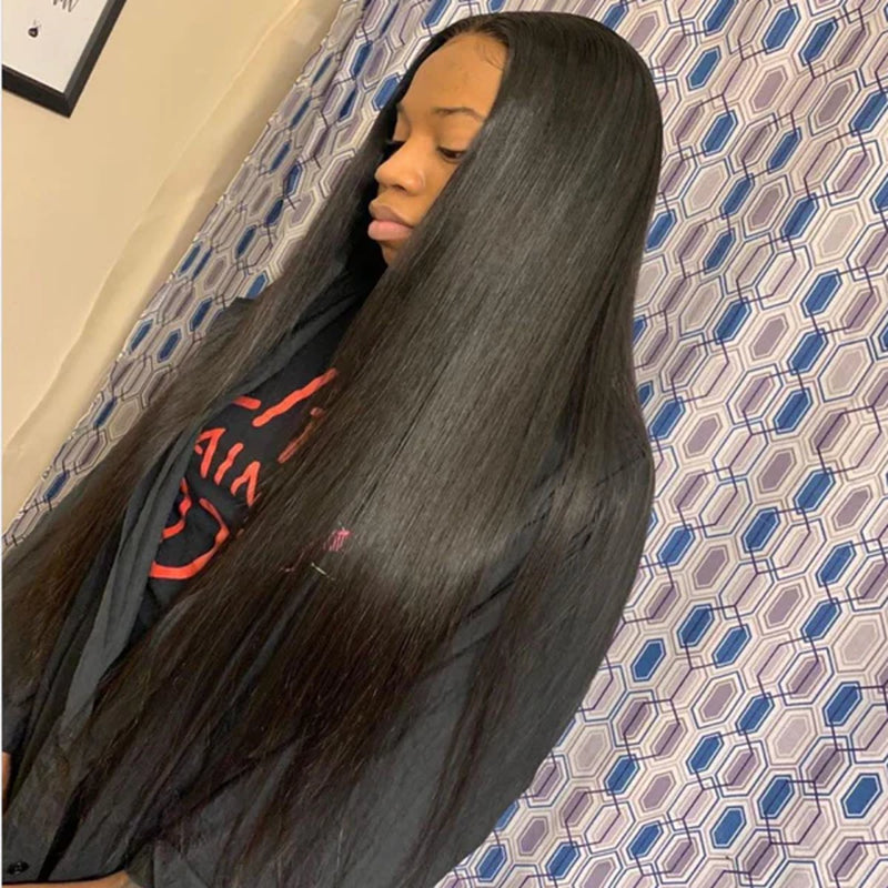 Straight Lace Wig Glueless Human Hair Wig 30 Inch Long Lace Front Wig 13X4 HD Lace Frontal Wig