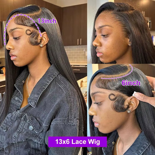 250 Density 360 Full Hd Lace Front Human Hair Wig 13X6 Straight Frontal Wigs for Women Pre Plucked Glueless Wig Ready to Wear