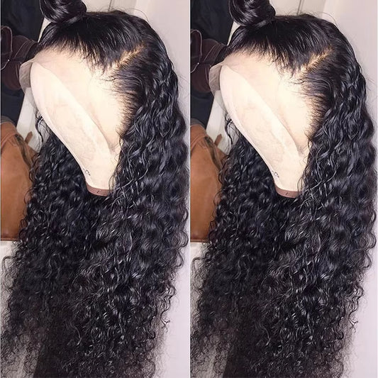 13X4 13X6 Deep Wave Lace Front Wig Human Hair Transparent Lace Frontal Wigs for Women Human Hair Wigs Preplucked Lace Front Wig