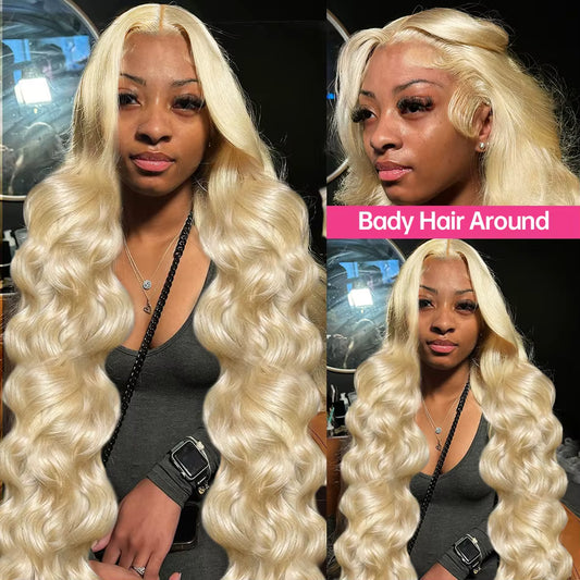 Body Wave 30 40 Inch Transparent 613 HD 13X6 Lace Frontal Wig Honey Blonde 13X4 Human Hair Lace Front Wig Colored Wigs for Women