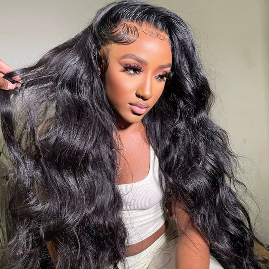 40 Inch 13X4 13X6 HD Body Wave Lace Front Wig Pre Plucked Loose Wave Lace Frontal Wig 100% Human Hair Wigs for Black Women