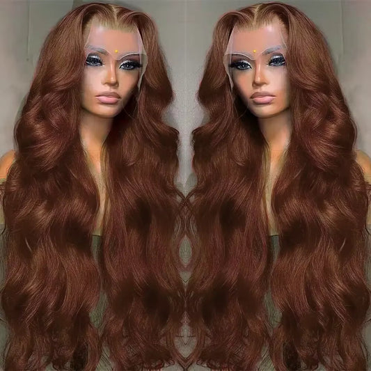 Chocolate Brown Lace Front Wigs 13X4 Body Wave Brown Lace Front Human Hair Wigs Hd 13X6 Lace Frontal Wig Colored Human Hair Wigs