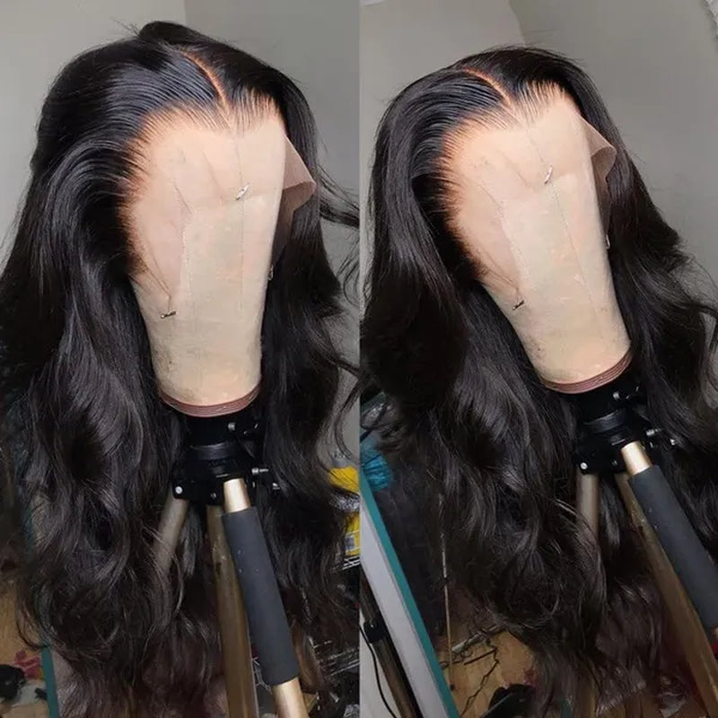 Lace Front Wigs Human Hair 13X4 Body Wave Transparent Lace Frontal Wigs 180% Density with Baby Hair Pre Plucked