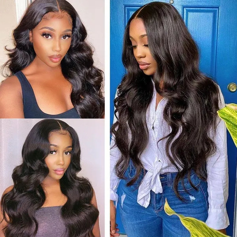 Lace Front Wigs Human Hair 13X4 Body Wave Transparent Lace Frontal Wigs 180% Density with Baby Hair Pre Plucked