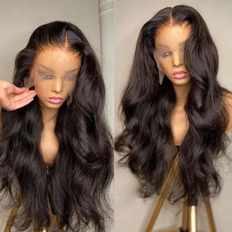 Lace Front Wigs Human Hair 13X4 Body Wave Transparent Lace Frontal Wigs 180% Density with Baby Hair Pre Plucked